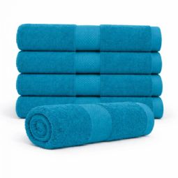 Bomulds håndklæde - 100% bomuld - Diamant - Petrol